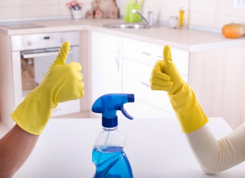 Professional Earls Court cleaners working in a modern London property