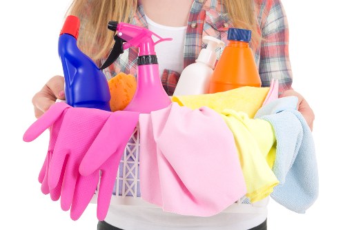 Cleaning tools and supplies used for efficient house cleaning