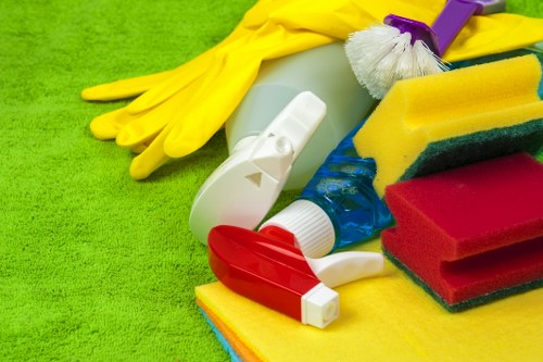 Living room details being cleaned as part of a deep cleaning process
