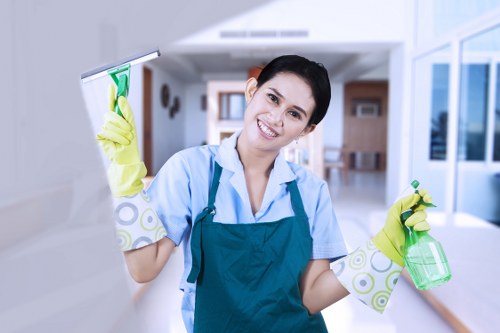 Final inspection after Airbnb cleaning in a guest-ready rental